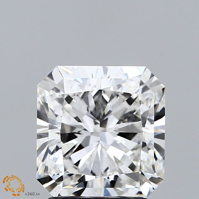 2.03 Carat Square Radiant Lab Grown Diamond, Excellent Polish, F Color, VS1 Clarity