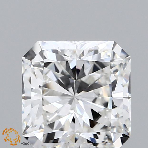 2.04 Carat Square Radiant Lab Grown Diamond, Excellent Polish, F Color, VVS2 Clarity
