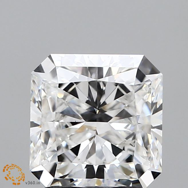 2.05 Carat Square Radiant Lab Grown Diamond, Excellent Polish, F Color, VS1 Clarity
