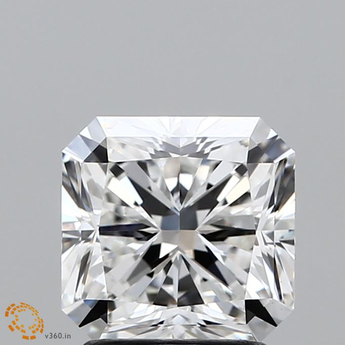 2.06 Carat Square Radiant Lab Grown Diamond, Excellent Polish, F Color, VVS2 Clarity