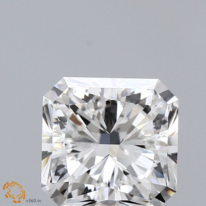 2.08 Carat Square Radiant Lab Grown Diamond, Excellent Polish, E Color, VS1 Clarity