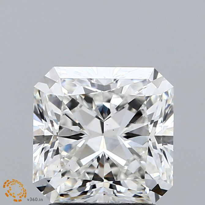 2.08 Carat Square Radiant Lab Grown Diamond, Excellent Polish, F Color, VS2 Clarity
