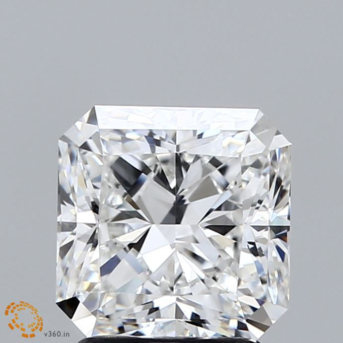 2.18 Carat Square Radiant Lab Grown Diamond, Excellent Polish, E Color, VS1 Clarity