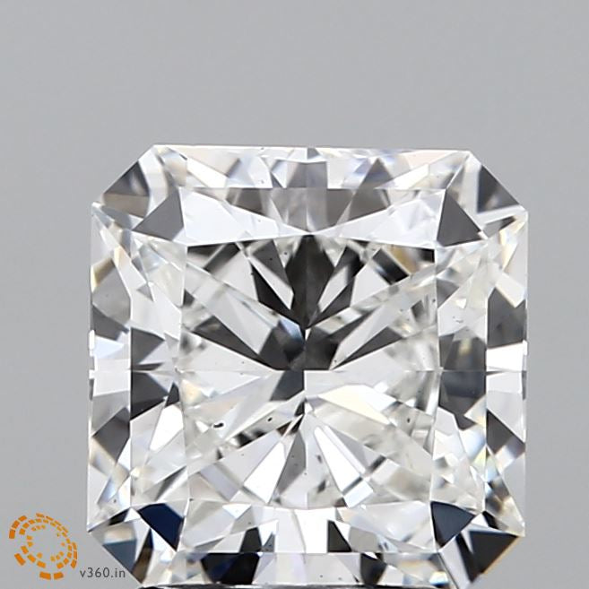2.29 Carat Square Radiant Lab Grown Diamond, Excellent Polish, F Color, VS2 Clarity