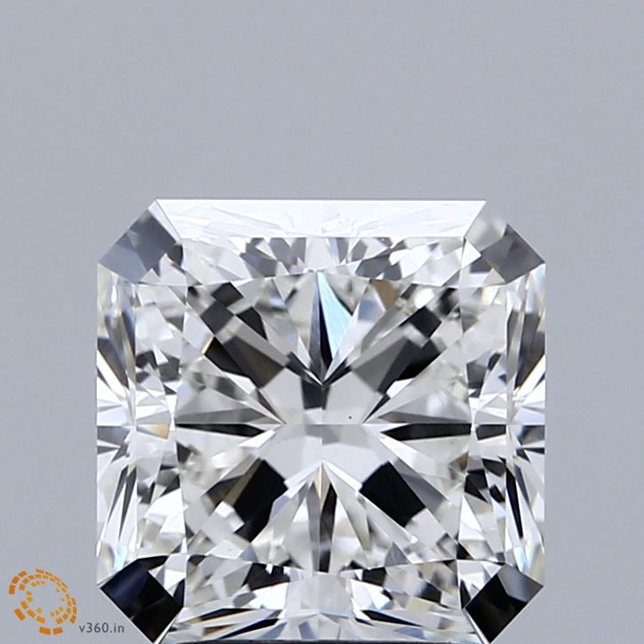 2.58 Carat Square Radiant Lab Grown Diamond, Excellent Polish, F Color, VS1 Clarity