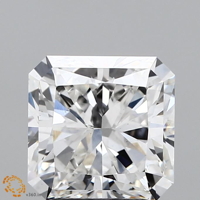 2.62 Carat Square Radiant Lab Grown Diamond, Excellent Polish, F Color, VS2 Clarity