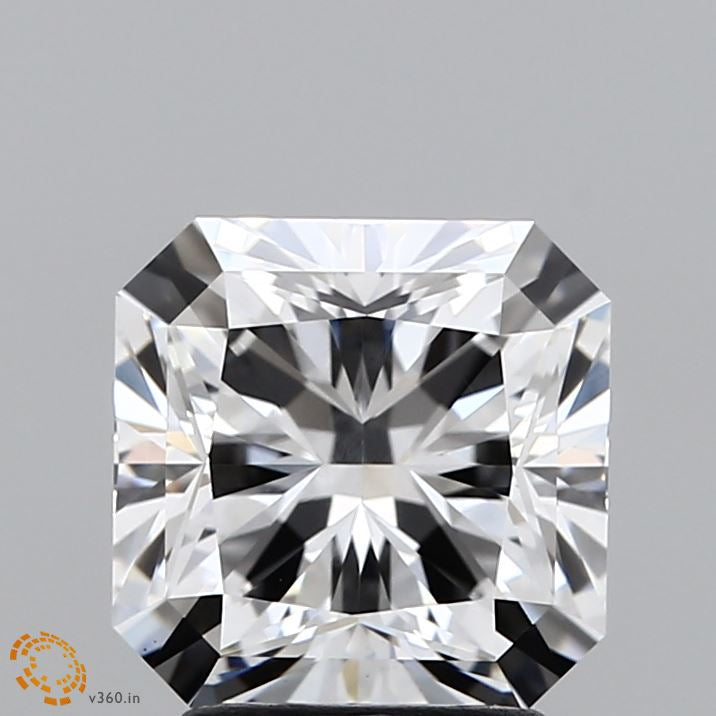 2.65 Carat Square Radiant Lab Grown Diamond, Excellent Polish, E Color, VVS2 Clarity