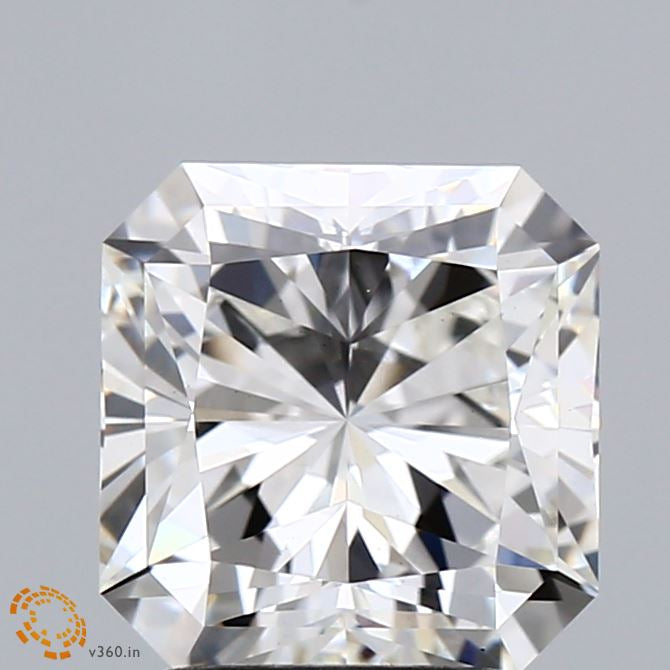 2.66 Carat Square Radiant Lab Grown Diamond, Excellent Polish, F Color, VS1 Clarity