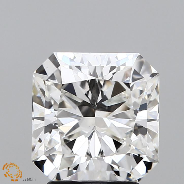 2.68 Carat Square Radiant Lab Grown Diamond, Excellent Polish, F Color, VS1 Clarity