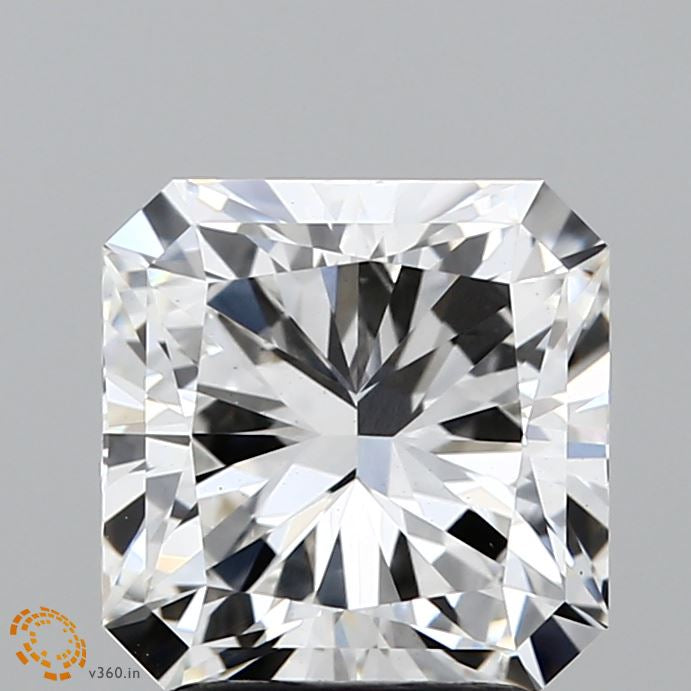 2.81 Carat Square Radiant Lab Grown Diamond, Excellent Polish, F Color, VS1 Clarity