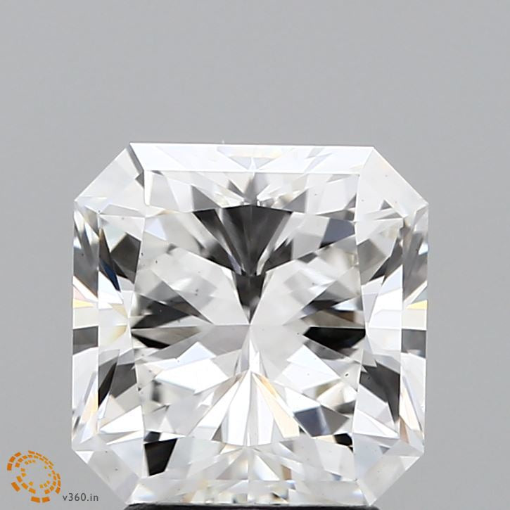 2.83 Carat Square Radiant Lab Grown Diamond, Excellent Polish, F Color, VS2 Clarity
