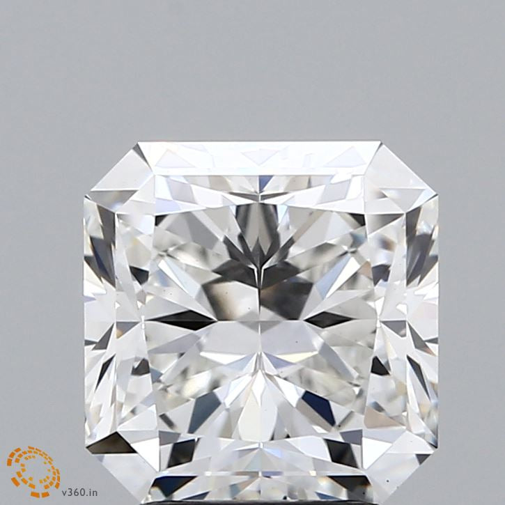 3.17 Carat Square Radiant Lab Grown Diamond, Excellent Polish, G Color, VS1 Clarity