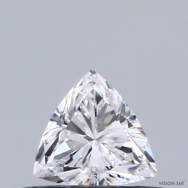 0.31 Carat Triangular Lab Grown Diamond, Very Good Polish, D Color, VVS2 Clarity