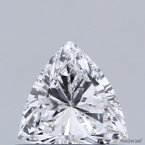 0.35 Carat Triangular Lab Grown Diamond, Very Good Polish, D Color, VVS2 Clarity