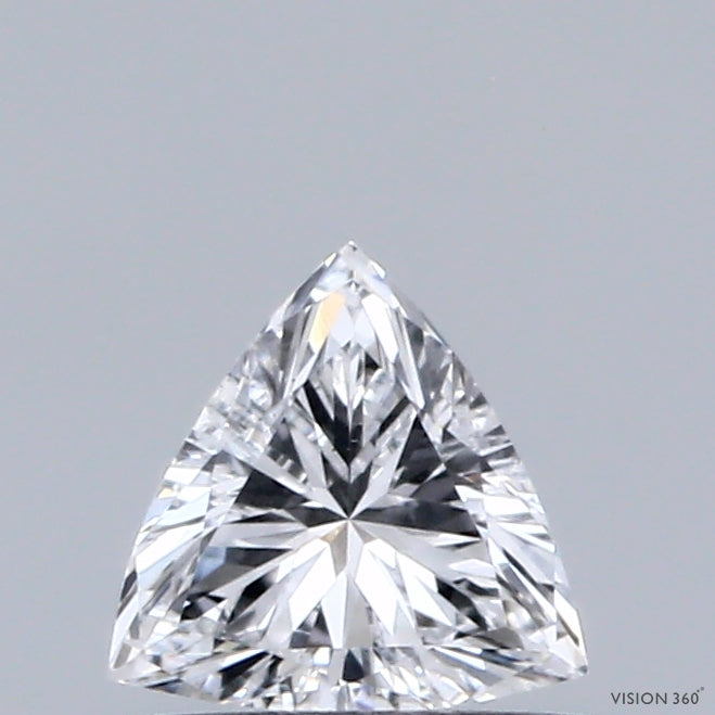0.39 Carat Triangular Lab Grown Diamond, Very Good Polish, D Color, VS1 Clarity