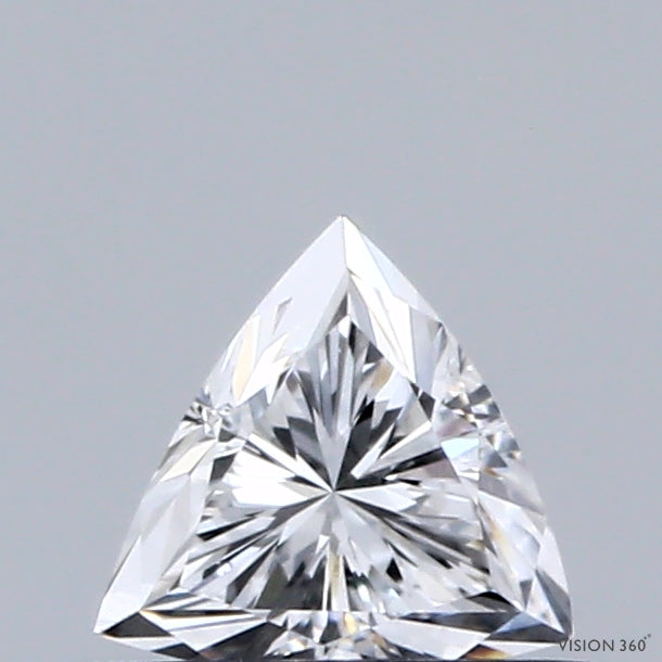 0.40 Carat Triangular Lab Grown Diamond, Very Good Polish, D Color, VS1 Clarity