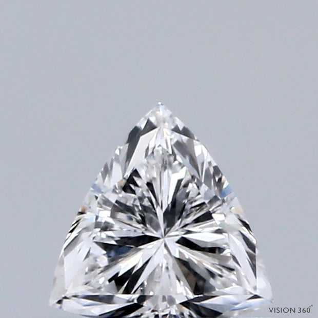0.41 Carat Triangular Lab Grown Diamond, Very Good Polish, D Color, VVS2 Clarity