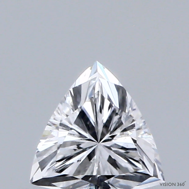 0.43 Carat Triangular Lab Grown Diamond, Very Good Polish, D Color, VS2 Clarity
