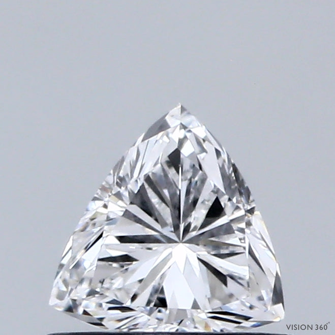 0.51 Carat Triangular Lab Grown Diamond, Very Good Polish, D Color, VVS1 Clarity