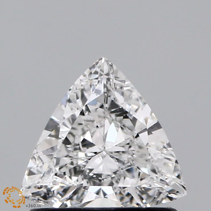 0.54 Carat Triangular Lab Grown Diamond, Excellent Polish, D Color, VS1 Clarity
