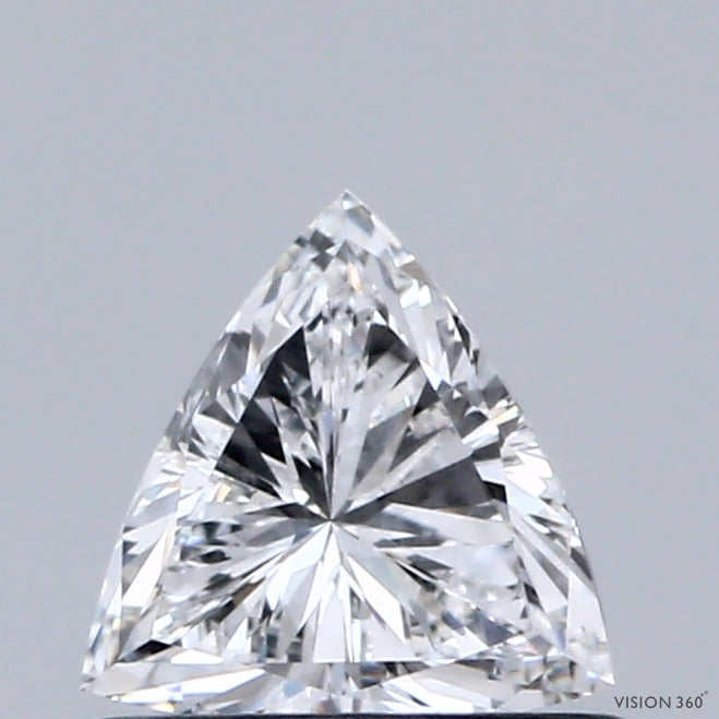 0.55 Carat Triangular Lab Grown Diamond, Very Good Polish, D Color, VVS2 Clarity
