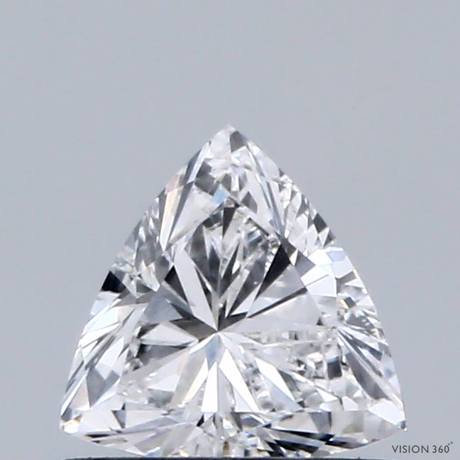 0.57 Carat Triangular Lab Grown Diamond, Very Good Polish, D Color, VS1 Clarity