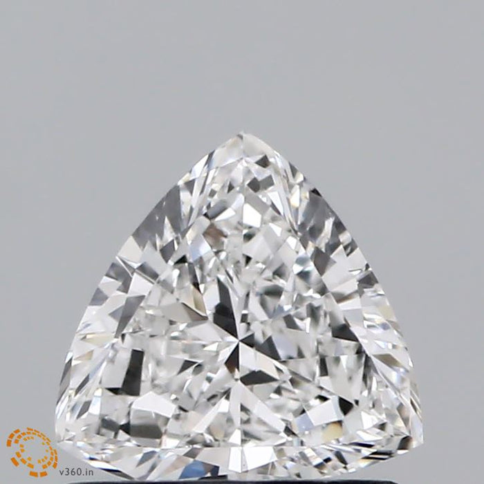 0.70 Carat Triangular Lab Grown Diamond, Excellent Polish, E Color, VVS2 Clarity