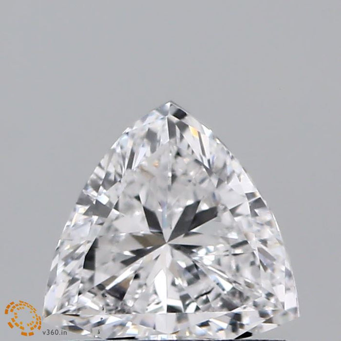 0.70 Carat Triangular Lab Grown Diamond, Very Good Polish, D Color, VS2 Clarity