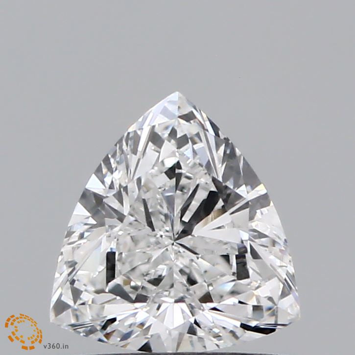 0.72 Carat Triangular Lab Grown Diamond, Very Good Polish, D Color, VVS2 Clarity