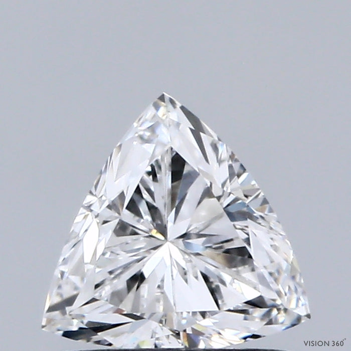 0.76 Carat Triangular Lab Grown Diamond, Very Good Polish, D Color, VVS2 Clarity