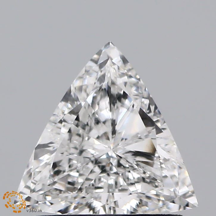 0.78 Carat Triangular Lab Grown Diamond, Very Good Polish, E Color, VVS2 Clarity