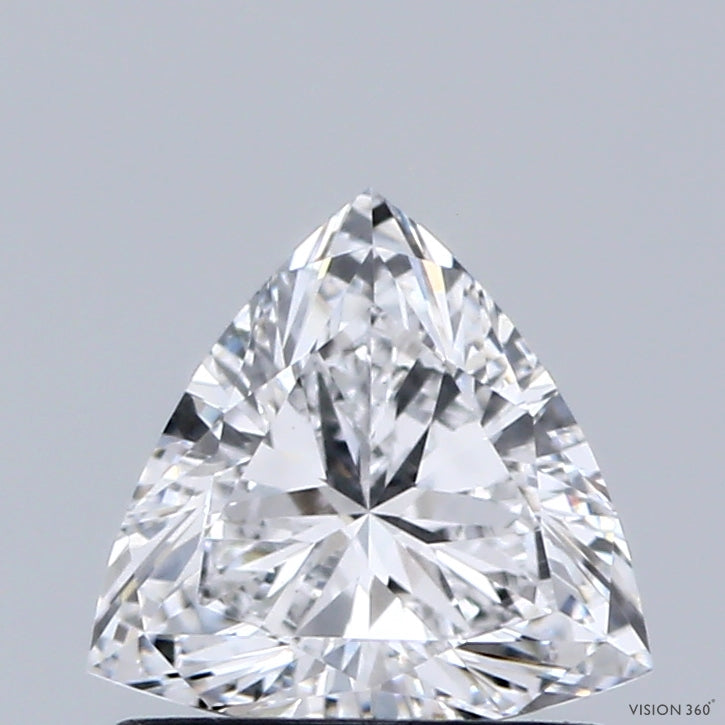 0.81 Carat Triangular Lab Grown Diamond, Very Good Polish, D Color, VS1 Clarity