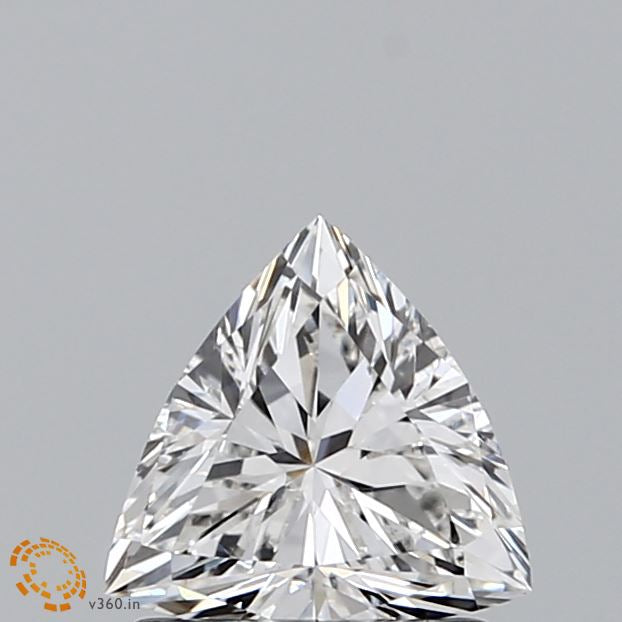 0.94 Carat Triangular Lab Grown Diamond, Very Good Polish, E Color, VVS2 Clarity