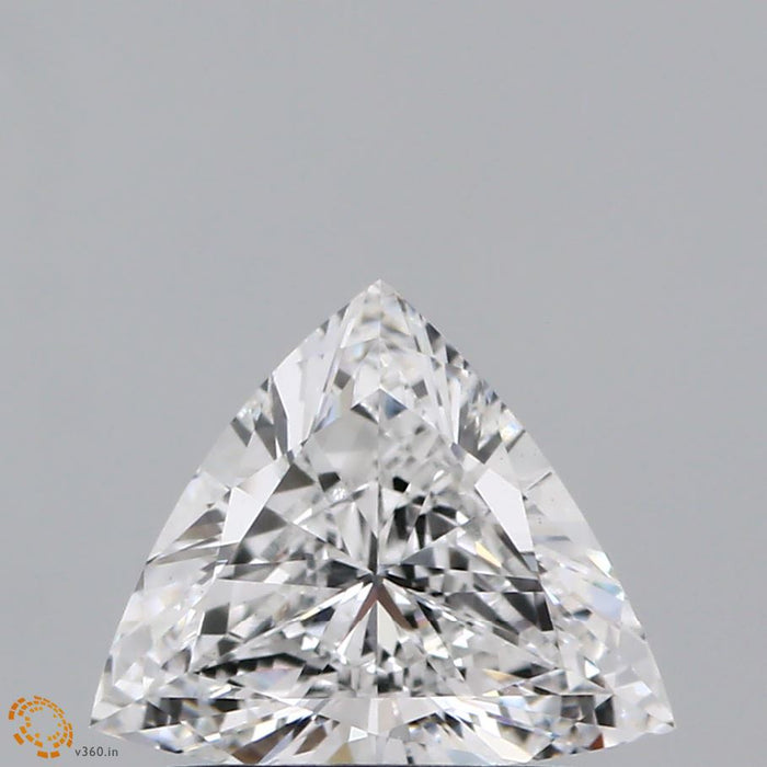 0.97 Carat Triangular Lab Grown Diamond, Excellent Polish, E Color, VS1 Clarity
