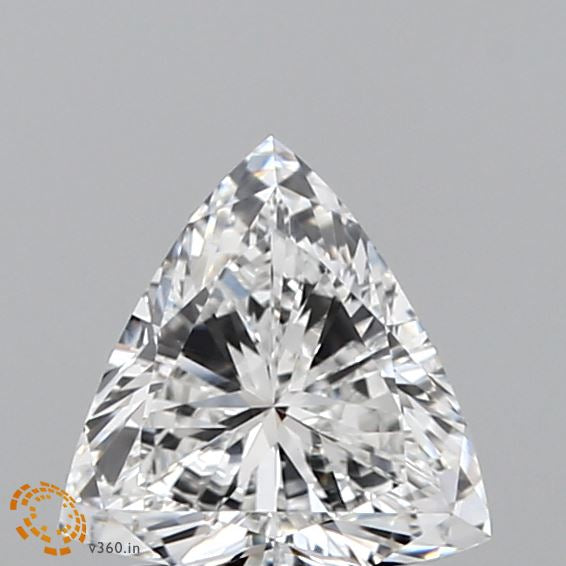 0.97 Carat Triangular Lab Grown Diamond, Excellent Polish, E Color, VVS2 Clarity