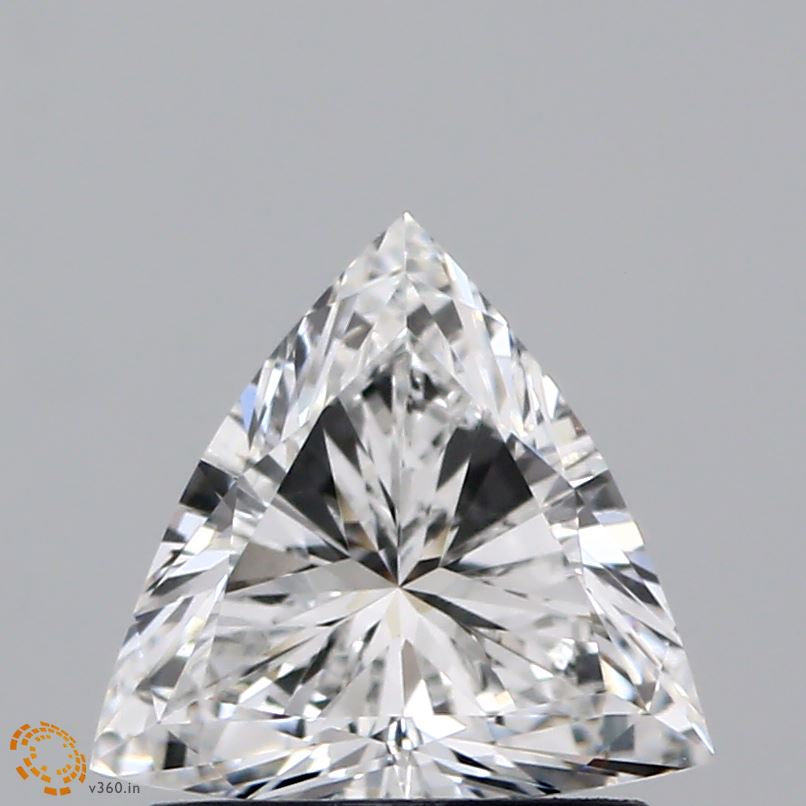 0.97 Carat Triangular Lab Grown Diamond, Very Good Polish, E Color, VVS2 Clarity