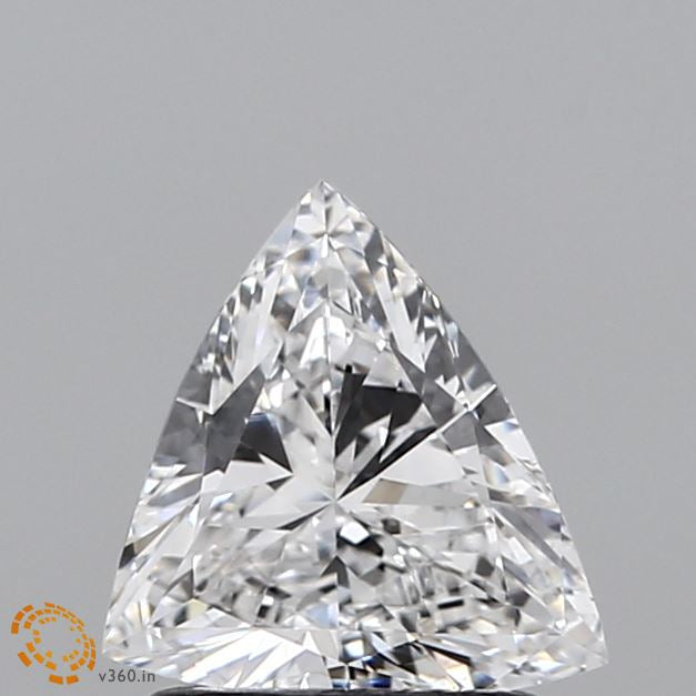 1.00 Carat Triangular Lab Grown Diamond, Excellent Polish, D Color, VS1 Clarity