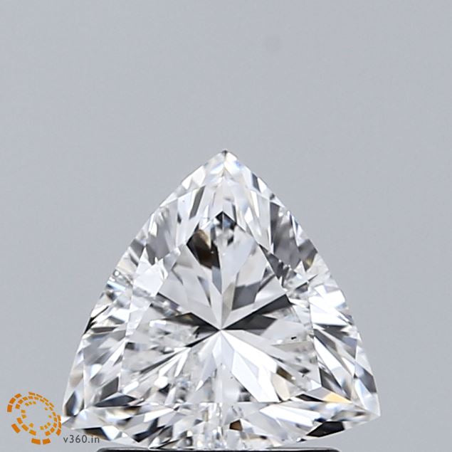1.07 Carat Triangular Lab Grown Diamond, Excellent Polish, D Color, VS2 Clarity