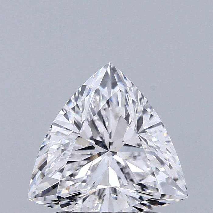 1.37 Carat Triangular Lab Grown Diamond, Excellent Polish, D Color, VVS2 Clarity