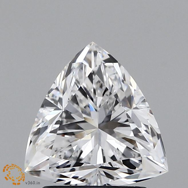 1.50 Carat Triangular Lab Grown Diamond, Excellent Polish, D Color, VS1 Clarity
