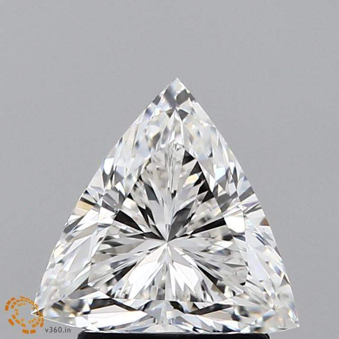 1.50 Carat Triangular Lab Grown Diamond, Excellent Polish, F Color, VS1 Clarity