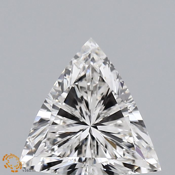1.50 Carat Triangular Lab Grown Diamond, Excellent Polish, F Color, VS2 Clarity