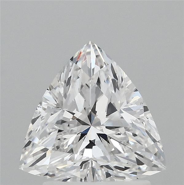1.56 Carat Triangular Lab Grown Diamond, Excellent Polish, D Color, VVS2 Clarity
