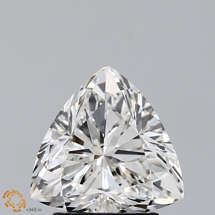 1.92 Carat Triangular Lab Grown Diamond, Excellent Polish, G Color, VVS2 Clarity