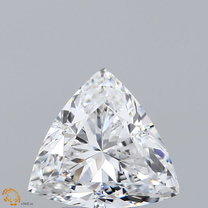 3.06 Carat Triangular Lab Grown Diamond, Excellent Polish, D Color, VVS2 Clarity