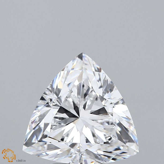 3.06 Carat Triangular Lab Grown Diamond, Excellent Polish, D Color, VVS2 Clarity