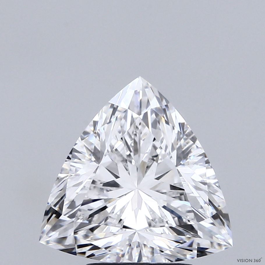3.10 Carat Triangular Lab Grown Diamond, Excellent Polish, D Color, VVS2 Clarity
