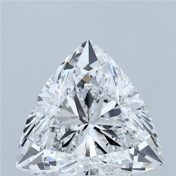 5.22 Carat Triangular Lab Grown Diamond, Excellent Polish, D Color, VVS2 Clarity