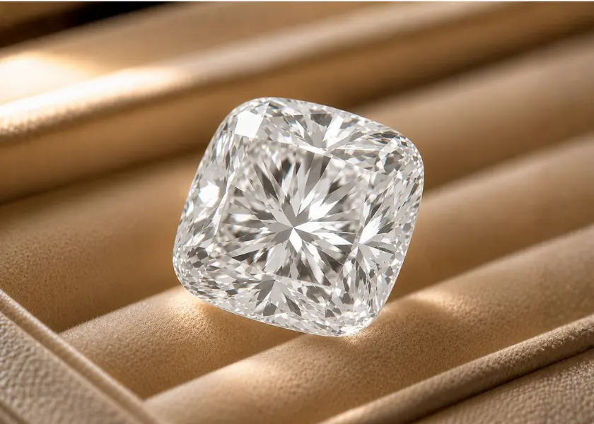 Macro of a diamond's facets