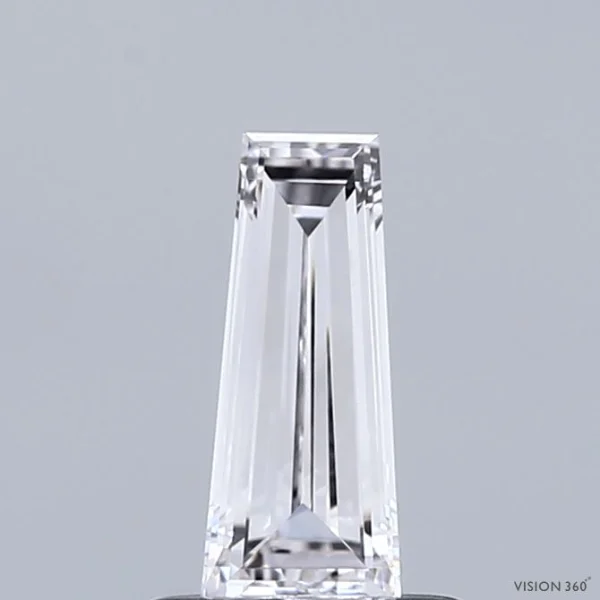 0.51 Carat Baguette Lab Grown Diamond, Excellent Polish, G Color, VVS2 Clarity